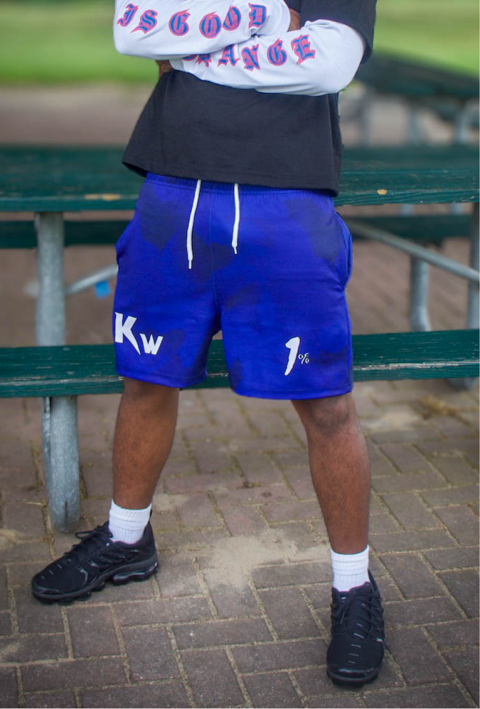 Blue Camo WVN Shorts